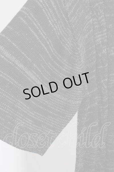 画像4: Moonage Devilment（清春） / ダメージニットTシャツ F ブラック T-24-07-10-049-0-ts-YM-ZT129 (4)