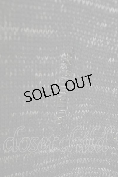 画像6: Moonage Devilment（清春） / ダメージニットTシャツ F ブラック T-24-07-10-049-0-ts-YM-ZT129 (6)