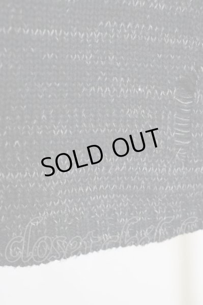 画像7: Moonage Devilment（清春） / ダメージニットTシャツ F ブラック T-24-07-10-049-0-ts-YM-ZT129 (7)