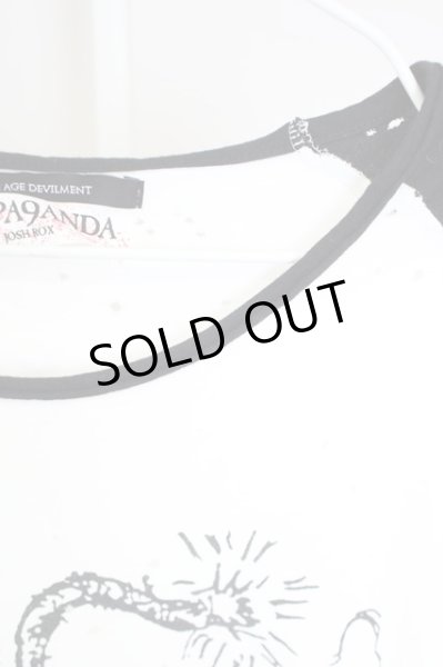 画像3: Moonage Devilment（清春） / PROPA9ANDAコラボ TIME BOMB XX ラグランカットソー 46 ホワイトｘブラック T-24-07-10-013-0-to-YM-ZT410 (3)