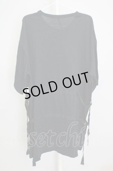 画像2: GalaabenD / 30/1シルケット天竺ロゴプリントオーバーサイズロングTシャツ m ブラック T-24-08-02-020-Ga-ts-YM-ZT (2)