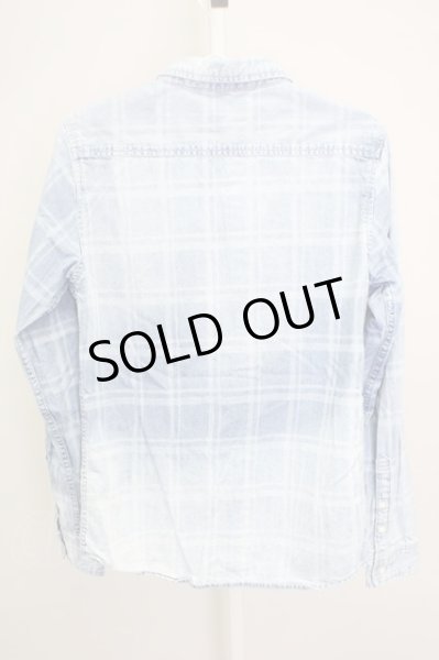 画像2: GOSTAR DE FUGA / 格子プリントデニムシャツ’19SS 44 ライトインディゴ T-24-08-02-024-GO-sh-YM-ZT (2)