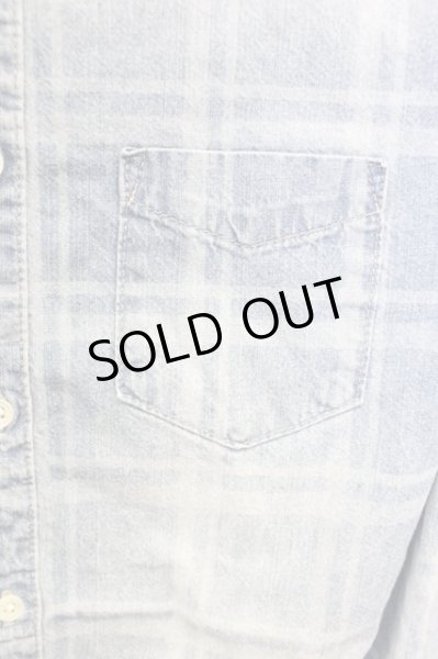 画像4: GOSTAR DE FUGA / 格子プリントデニムシャツ’19SS 44 ライトインディゴ T-24-08-02-024-GO-sh-YM-ZT (4)