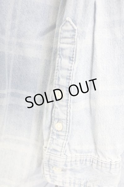 画像6: GOSTAR DE FUGA / 格子プリントデニムシャツ’19SS 44 ライトインディゴ T-24-08-02-024-GO-sh-YM-ZT (6)