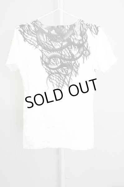 画像2: CIVARIZE / Boa パイソンプリントTシャツ’18SS 44 ホワイト T-24-08-02-004-CI-ts-YM-ZT (2)