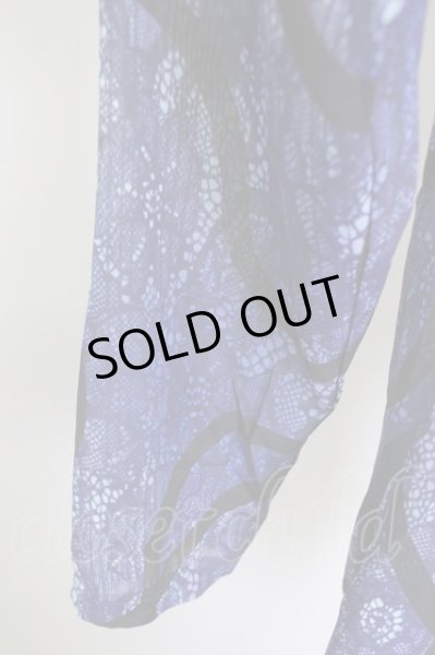 画像3: CIVARIZE / 2way シフォントッパーレースプリントカーディガン 46 ブルー T-24-08-02-039-CI-to-YM-ZT311 (3)