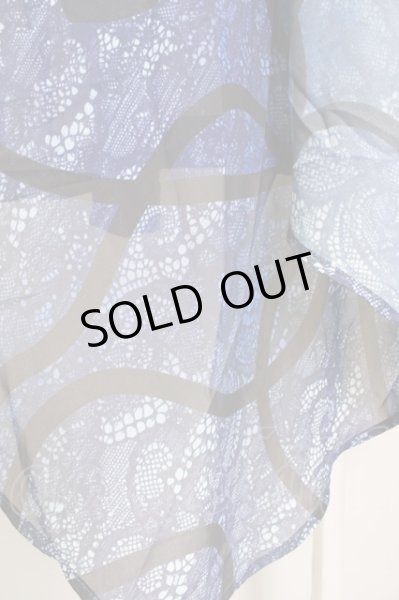 画像4: CIVARIZE / 2way シフォントッパーレースプリントカーディガン 46 ブルー T-24-08-02-039-CI-to-YM-ZT311 (4)