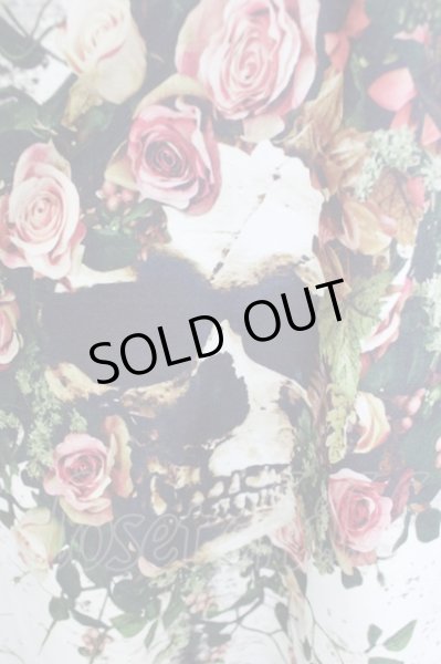 画像3: CIVARIZE / Afraid転写プリントフラワースカルTシャツ’14SS 44 ホワイト T-24-08-02-009-CI-ts-YM-ZT (3)