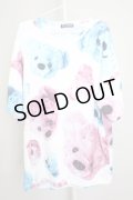 TRAVAS TOKYO / Bear faces BIG Tシャツ’19SS F ホワイト T-24-08-02-010-TR-ts-YM-ZT