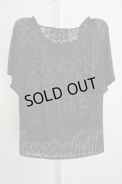 画像2: anko ROCK / メッシュレオパードドルマンTシャツ  ブラック T-24-08-02-012-an-ts-YM-ZT315 (2)