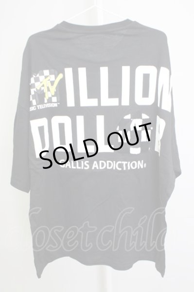 画像2: GALLIS ADDICTION / 【タグ付き】GA×MTV MILLION-DOLLER　Tシャツ 4 ブラック T-24-08-02-013-GA-ts-YM-ZT315 (2)