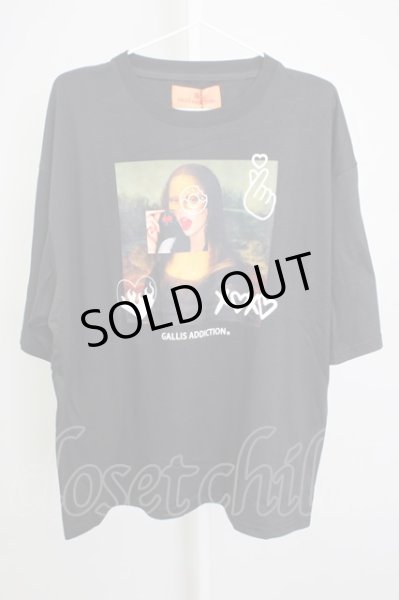 画像1: GALLIS ADDICTION / 【タグ付き】パロディフォトTシャツ L ブラック T-24-08-02-014-GA-ts-YM-ZT (1)