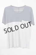 GalaabenD / 切り替えポケットTシャツ m グリーンｘグレー T-24-08-08-029-Ga-ts-YM-ZT016