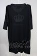画像2: MARDI GRAS / バッククラウンスムースロングTシャツ  ブラック T-24-08-08-037-MA-ts-YM-ZT026 (2)
