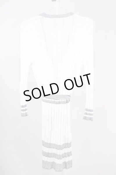 画像2: JOHNNY WOLF / 【タグ付き】KAGUYAストール付きレイヤードカーディガン 1-2 ホワイト T-24-08-08-039-JO-to-YM-ZT026 (2)