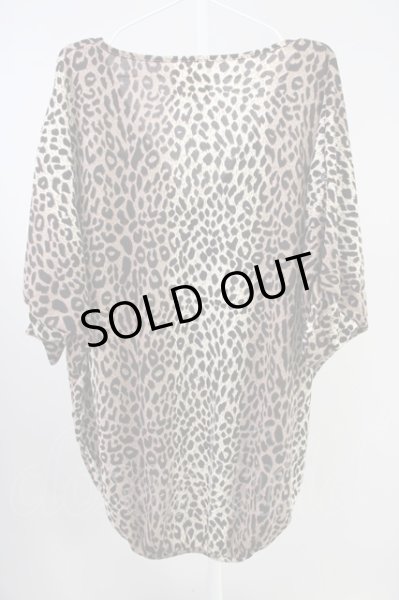 画像2: KMK(KINGLY MASK) / レオパードドルマン半袖ジップアップカーディガン  ブラウン T-24-08-08-041-KM-to-YM-ZT (2)