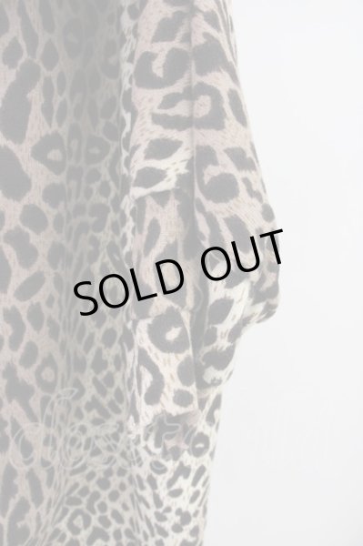 画像4: KMK(KINGLY MASK) / レオパードドルマン半袖ジップアップカーディガン  ブラウン T-24-08-08-041-KM-to-YM-ZT (4)