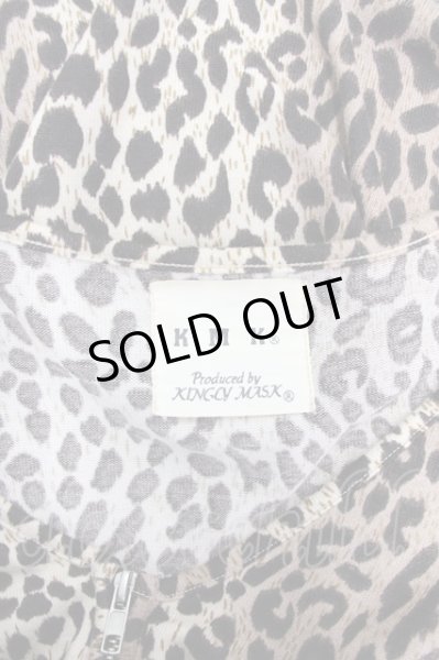 画像6: KMK(KINGLY MASK) / レオパードドルマン半袖ジップアップカーディガン  ブラウン T-24-08-08-041-KM-to-YM-ZT (6)