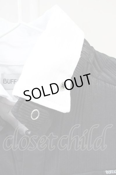 画像3: BUFFALO BOBS / 半袖FAIRY レイヤードスキッパーシャツ 1 ブラックｘホワイト T-24-08-08-042-BU-sh-YM-ZT026 (3)