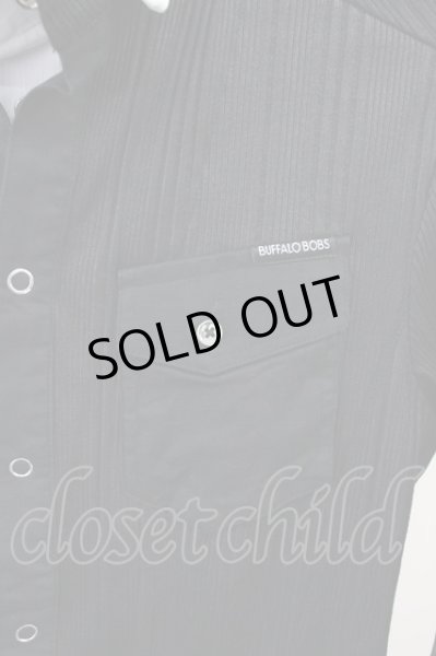 画像4: BUFFALO BOBS / 半袖FAIRY レイヤードスキッパーシャツ 1 ブラックｘホワイト T-24-08-08-042-BU-sh-YM-ZT026 (4)