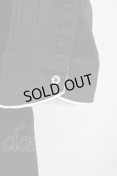 画像5: BUFFALO BOBS / 半袖FAIRY レイヤードスキッパーシャツ 1 ブラックｘホワイト T-24-08-08-042-BU-sh-YM-ZT026 (5)