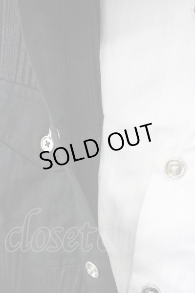 画像7: BUFFALO BOBS / 半袖FAIRY レイヤードスキッパーシャツ 1 ブラックｘホワイト T-24-08-08-042-BU-sh-YM-ZT026 (7)