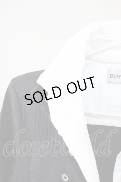 画像10: BUFFALO BOBS / 半袖FAIRY レイヤードスキッパーシャツ 1 ブラックｘホワイト T-24-08-08-042-BU-sh-YM-ZT026 (10)