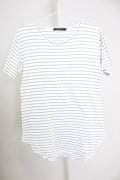 FUGA / TOPS//ボーダーカットソー  グレー×黒 T-24-08-08-006-FU-to-SZ-ZT013