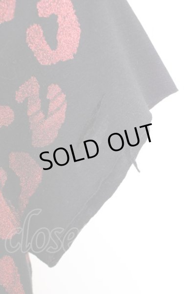 画像4: JURY BLACK / グリッターレオパードダメージBIG Tシャツ 1 ブラックｘレッド T-24-08-08-001-JU-ts-YM-ZT (4)