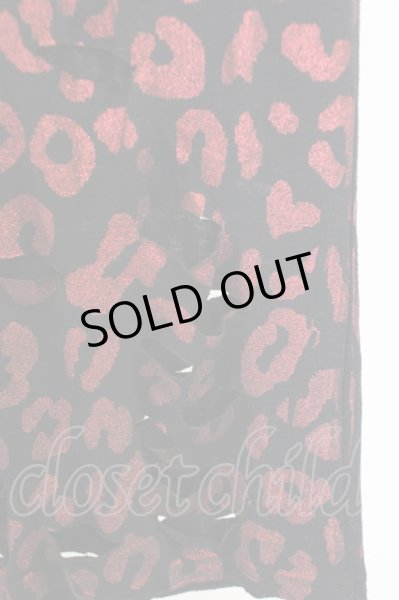 画像5: JURY BLACK / グリッターレオパードダメージBIG Tシャツ 1 ブラックｘレッド T-24-08-08-001-JU-ts-YM-ZT (5)