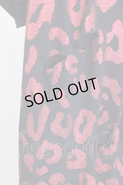 画像6: JURY BLACK / グリッターレオパードダメージBIG Tシャツ 1 ブラックｘレッド T-24-08-08-001-JU-ts-YM-ZT (6)