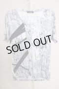 TORNADO MART / ライン総柄ッスムースTシャツ L ホワイト T-24-08-08-013-TO-ts-YM-ZT015