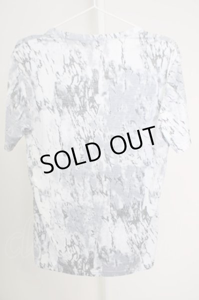 画像2: TORNADO MART / ライン総柄ッスムースTシャツ L ホワイト T-24-08-08-013-TO-ts-YM-ZT015 (2)