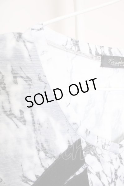 画像4: TORNADO MART / ライン総柄ッスムースTシャツ L ホワイト T-24-08-08-013-TO-ts-YM-ZT015 (4)