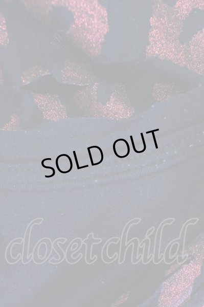 画像8: JURY BLACK / グリッターレオパードダメージBIG Tシャツ 1 ブラックｘレッド T-24-08-08-001-JU-ts-YM-ZT (8)