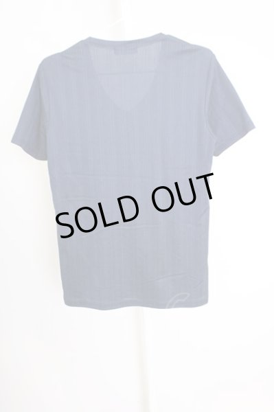 画像2: Zero by TORNADO MART / グリッターピンストライプVネックTシャツ  ネイビー T-24-08-08-017-Ze-ts-YM-ZT015 (2)