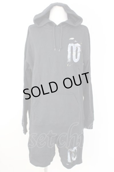 画像1: NO ID. / セットアップ.ペインティングスウェット ONE ブラック T-24-08-28-026-NO-to-YM-ZT093 (1)