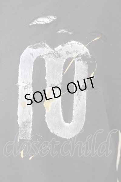 画像4: NO ID. / セットアップ.ペインティングスウェット ONE ブラック T-24-08-28-026-NO-to-YM-ZT093 (4)