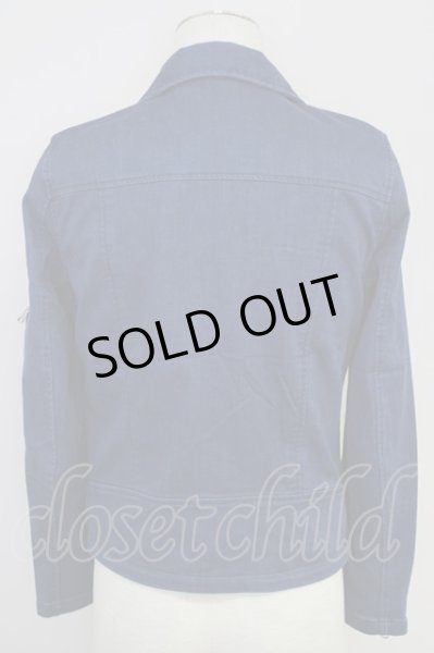 画像2: NO ID. / 【タグ付き】ニットデニムライダース 1 インディゴ T-24-08-28-014-NO-ja-YM-ZT077 (2)