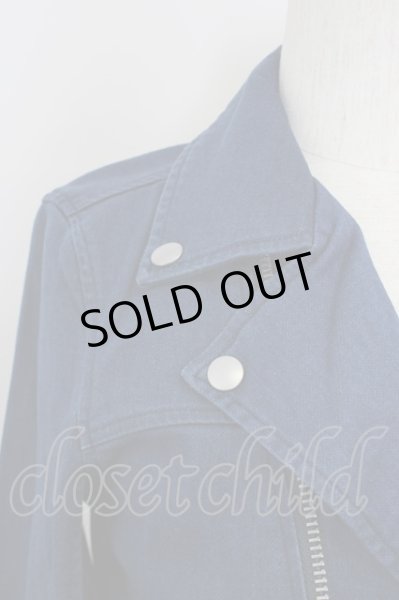 画像3: NO ID. / 【タグ付き】ニットデニムライダース 1 インディゴ T-24-08-28-014-NO-ja-YM-ZT077 (3)