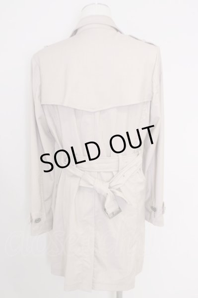 画像2: Black by VANQUISH / スプリングトレンチコート S ライトベージュ T-24-08-28-020-Bl-ja-YM-ZT095 (2)