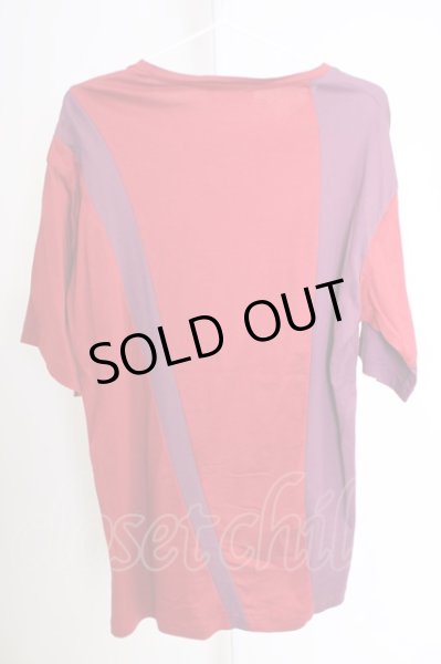 画像2: TORNADO MART / ラインオーバーカットソー　Tシャツ M レッド T-24-09-04-003-TO-ts-YM-ZT013 (2)