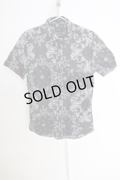 画像1: Black by VANQUISH / MURDER LICENSEダブルネームユーズドペイズリー半袖シャツ 48 ブラック T-24-09-04-008-Bl-sh-YM-ZT013 (1)