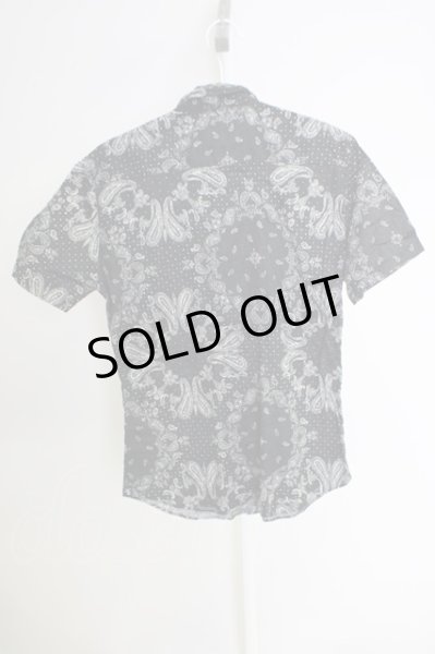 画像2: Black by VANQUISH / MURDER LICENSEダブルネームユーズドペイズリー半袖シャツ 48 ブラック T-24-09-04-008-Bl-sh-YM-ZT013 (2)