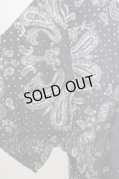 画像4: Black by VANQUISH / MURDER LICENSEダブルネームユーズドペイズリー半袖シャツ 48 ブラック T-24-09-04-008-Bl-sh-YM-ZT013 (4)