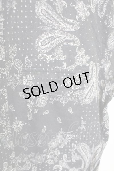 画像6: Black by VANQUISH / MURDER LICENSEダブルネームユーズドペイズリー半袖シャツ 48 ブラック T-24-09-04-008-Bl-sh-YM-ZT013 (6)