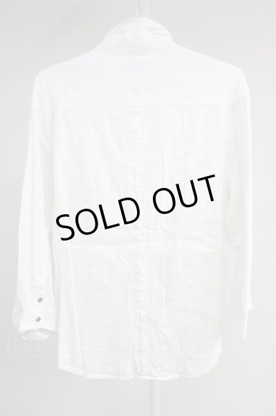 画像2: BUFFALO BOBS / VIESTE（ヴィエステ)スタンドカラーミリタリー五分袖シャツ 3 ホワイト T-24-09-04-010-BU-sh-YM-ZT013 (2)