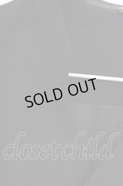 画像3: NO ID. / リネンタッチVネック7分袖シャツ 1 ブラック T-24-09-04-012-NO-sh-YM-ZT013 (3)