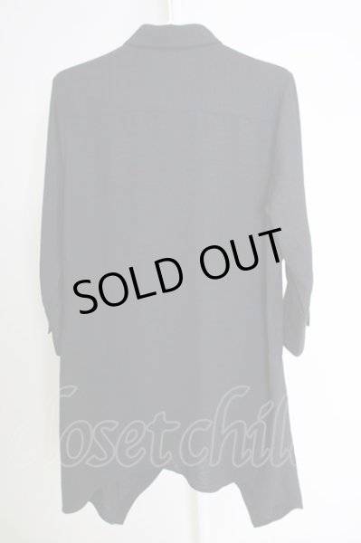 画像2: NO ID. BLACK / ドライタッチストレッチロングシャツ 1 ブラック T-24-09-04-013-NO-sh-YM-ZT (2)