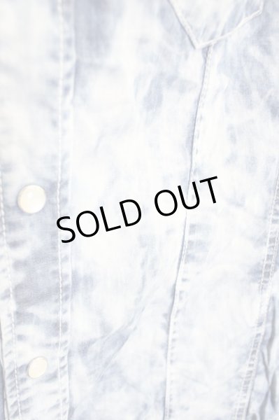 画像6: BUFFALO BOBS / ケミカルウォッシュ六部袖デニムシャツ 3 アイスブルー T-24-09-04-014-BU-sh-YM-ZT013 (6)